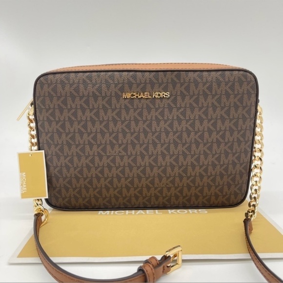 Michael Kors Large EW Crossbody Bag Brown - Picture 3 of 11